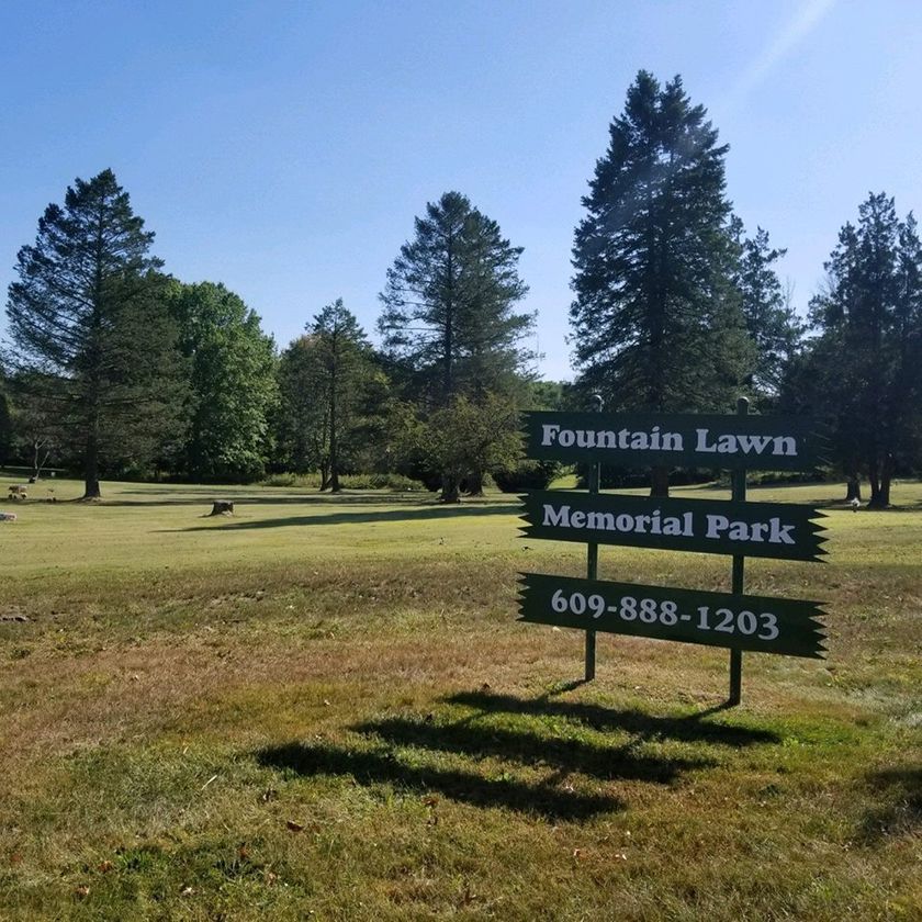Fountain Lawn Memorial Park Cemetery Sign